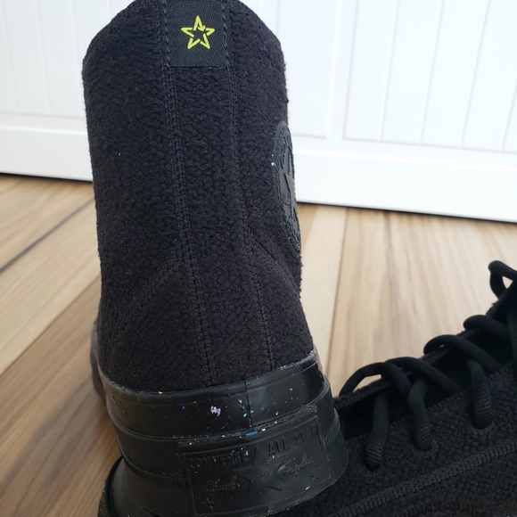 Converse Chuck 70 Renew Remix Knit High Top Black Canvas Shoes Men's 7 - Picture 8 of 9